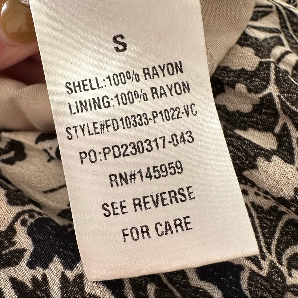 VICI Boho Halter Maxi‎ Dress Babydoll Black Cream Floral Resort Wear Beachy S - Picture 14 of 16
